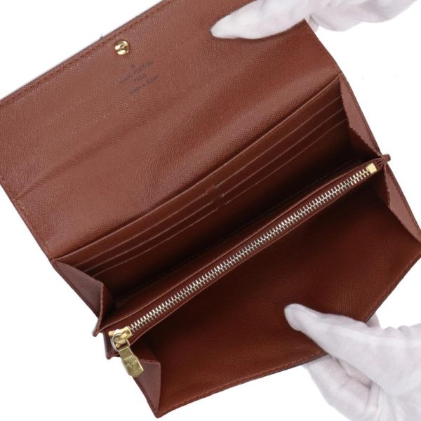 74537 4 Louis Vuitton Portefeuille Sarah Monogram Wallet Brown