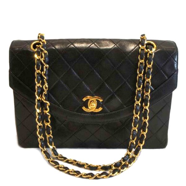 74582 1 Chanel Lambskin Round Flap Chain Shoulder Bag