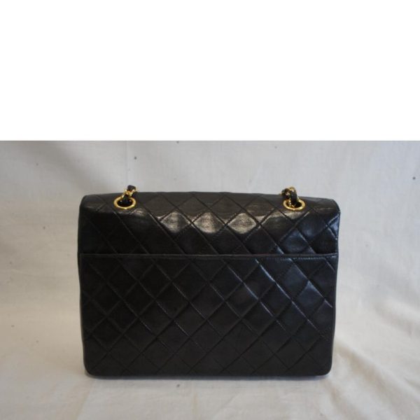 74582 2 Chanel Lambskin Round Flap Chain Shoulder Bag