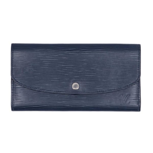 74636 1 Louis Vuitton Portefeuil Emilie Epi Wallet Andigo Blue