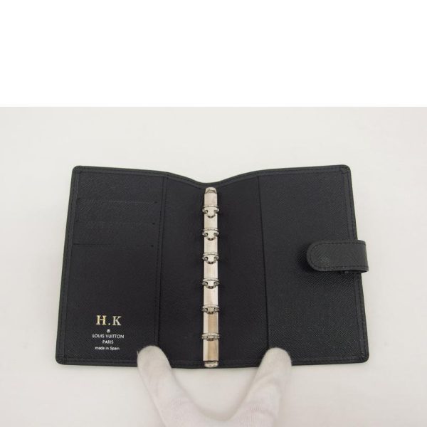 74643 4 Louis Vuitton Agenda PM Taiga Planner Black