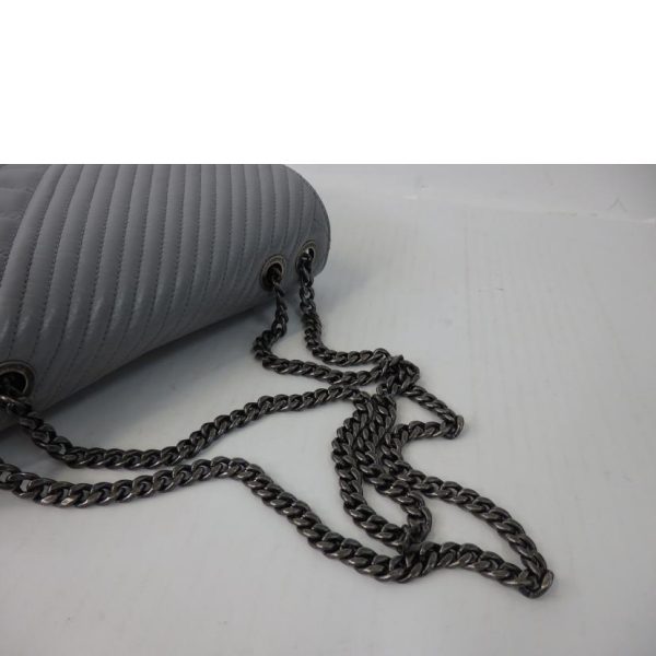 74650 5 Chanel Boy Chanel Matelasse Chain Shoulder Bag Lamb Gray