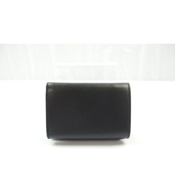 74721 2 Balenciaga Cash Leather Solid Mini Wallet Bag Black