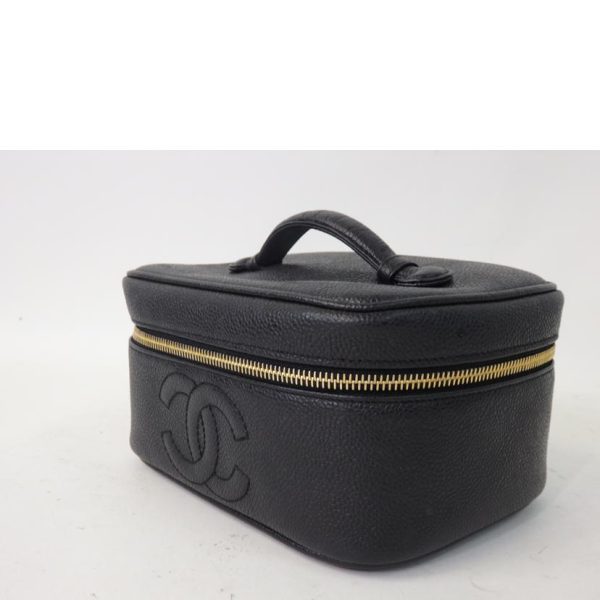 74810 3 Chanel Cocomark Vanity Bag Caviar Skin Black