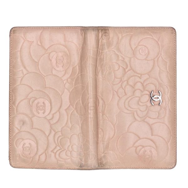 74851 5 Chanel Camellia Bi Fold Long Wallet