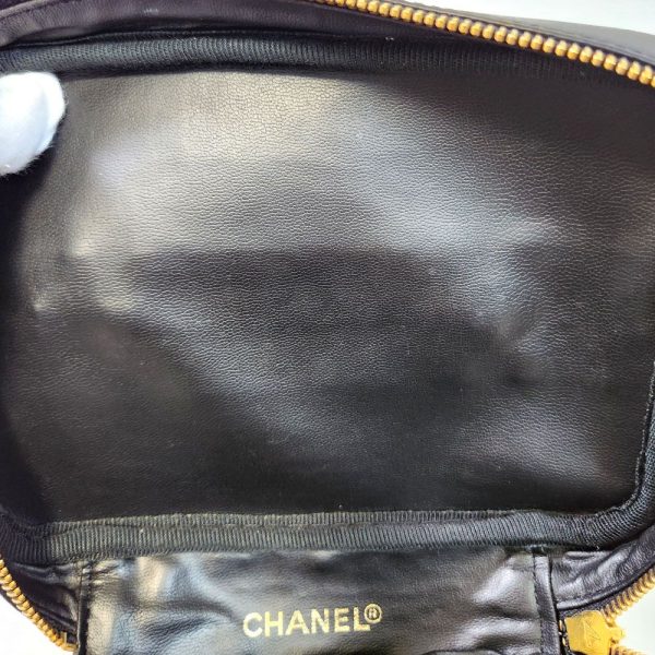 749 8 Chanel Cocomark Vanity Bag Leather Black