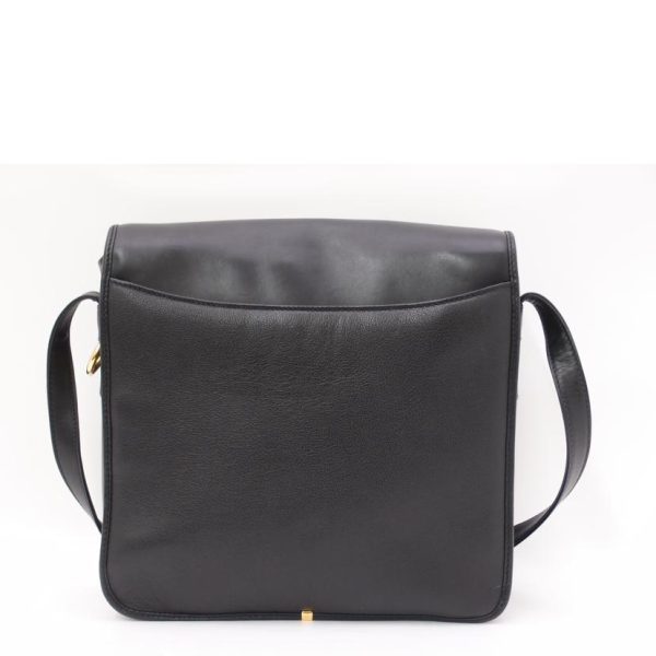 74915 2 Gucci Old Gucci Leather Shoulder Bag Black