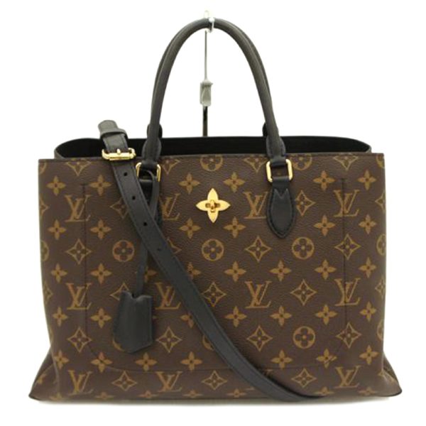 74933 1 Louis Vuitton Flower Tote Monogram Handbag Noir Black