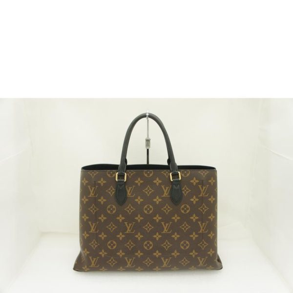 74933 2 Louis Vuitton Flower Tote Monogram Handbag Noir Black