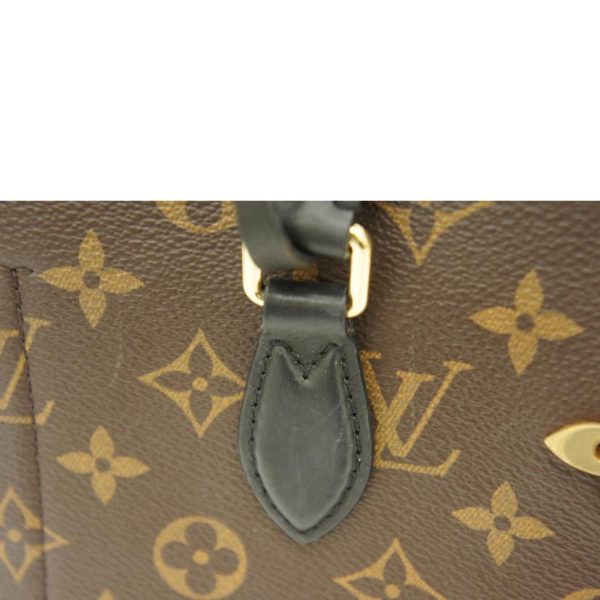 74933 7 Louis Vuitton Flower Tote Monogram Handbag Noir Black