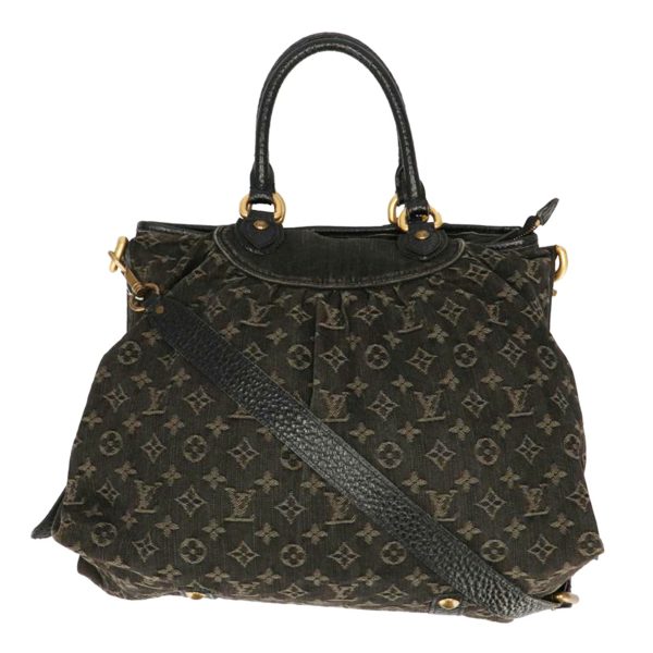 74984 1 Louis Vuitton Neocavi MM Shoulder Bag Monogram Denim Noir