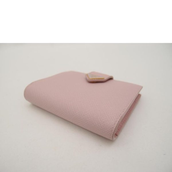 74990 3 Prada Saffiano Compact Wallet Pink