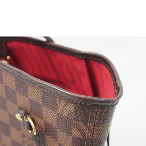 75010 7 Louis Vuitton Neverfull MM Damier Ebene Bag Brown