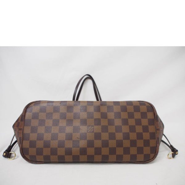 75010 9 Louis Vuitton Neverfull MM Damier Ebene Bag Brown