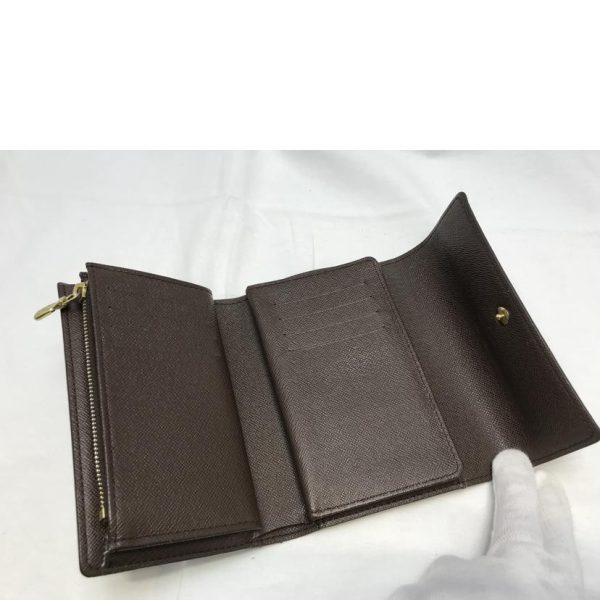 75043 4 Louis Vuitton Alexandra Wallet Damier Ebene Brown