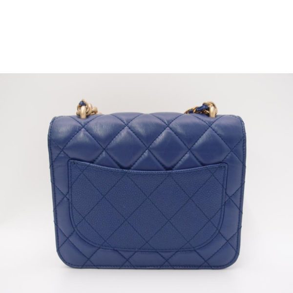 75114 2 Chanel Matelasse 2WAY Chain Shoulder Bag Blue