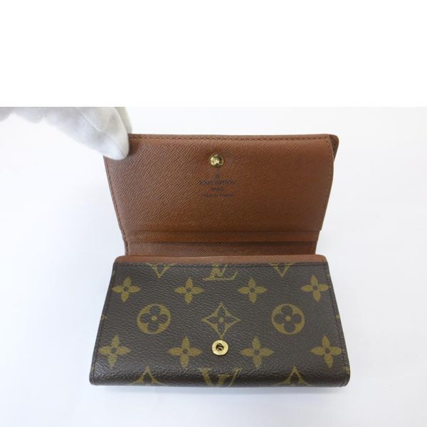 75233 4 Louis Vuitton Portomone Vietresor Monogram Wallet Brown