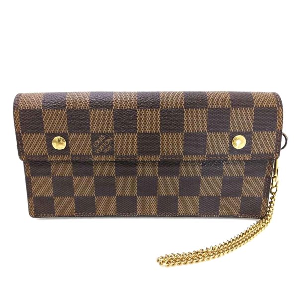 75240 1 Louis Vuitton Portefeuil Cordeon Damier Wallet Brown