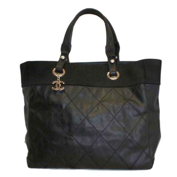 75338 1 Chanel Paris Biarritz Tote Bag Black