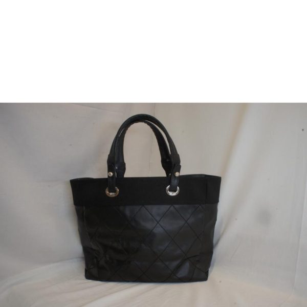 75338 2 Chanel Paris Biarritz Tote Bag Black