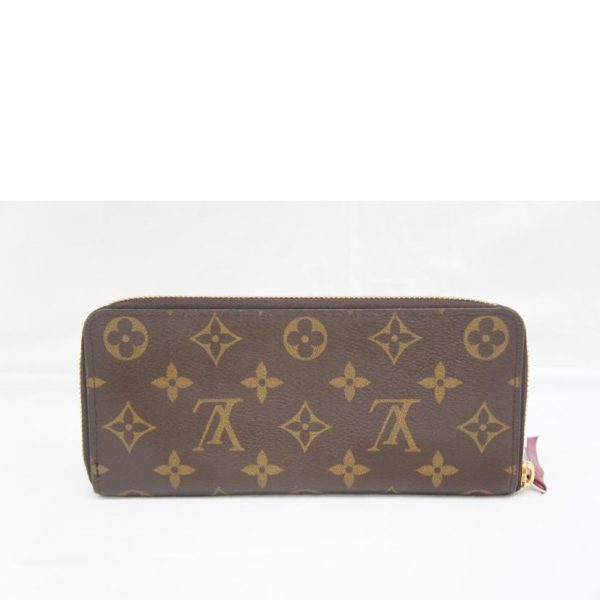 75342 2 Louis Vuitton Clemence Wallet Monogram Fuchsia Pink