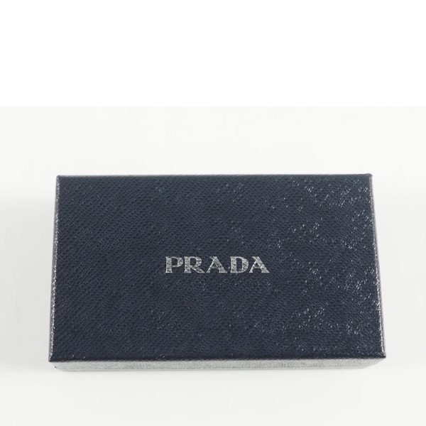 75368 6 PRADA Prada Saffiano Leather Card Case Bag Black