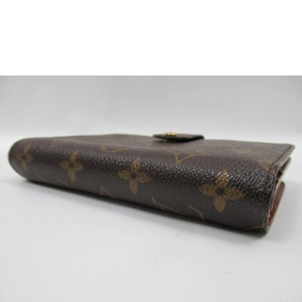 75435 3 Louis Vuitton Porto Papier Zip Monogram Wallet Brown