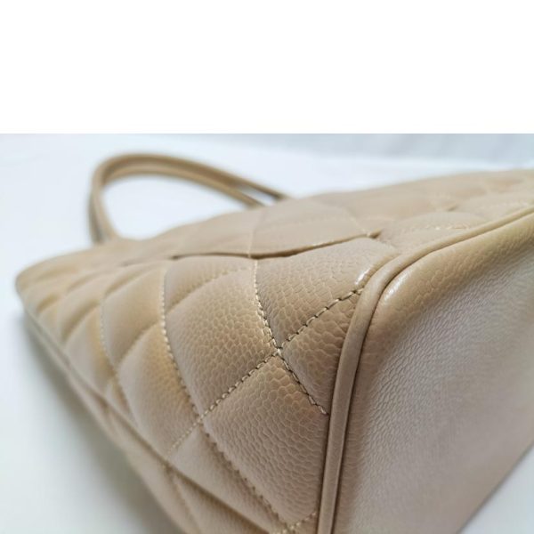 75484 9 Chanel Reproduction Tote Bag Caviar Skin Beige