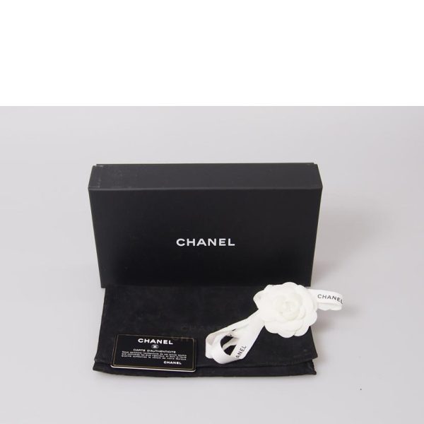 75485 6 Chanel Matelasse Caviar Zipper Wallet Black