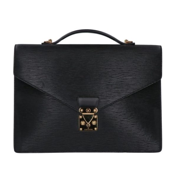 75497 1 Louis Vuitton Porte de Cumant Bag Epi Leather Black