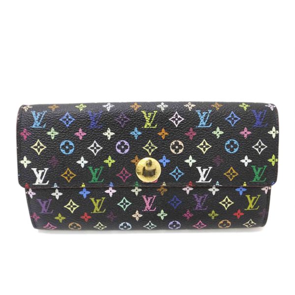 75497 1 Louis Vuitton Portefeuil Sala Monogram Multicolor Wallet Noir