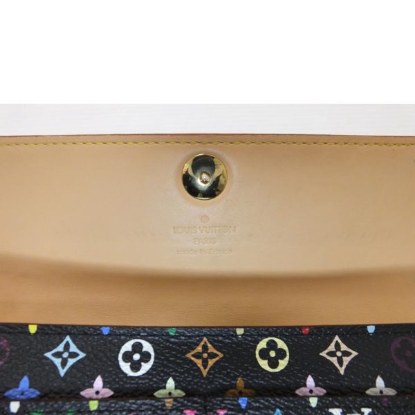 75497 7 Louis Vuitton Portefeuil Sala Monogram Multicolor Wallet Noir