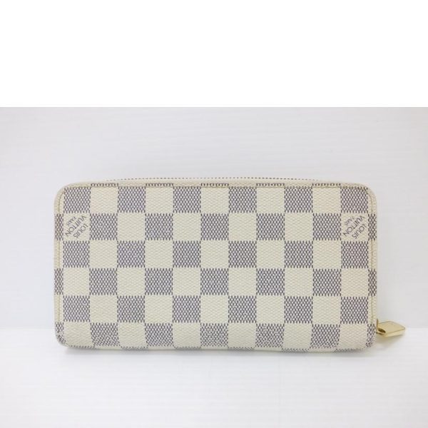 75503 2 Louis Vuitton Zippy Wallet Damier Azur Wallet White