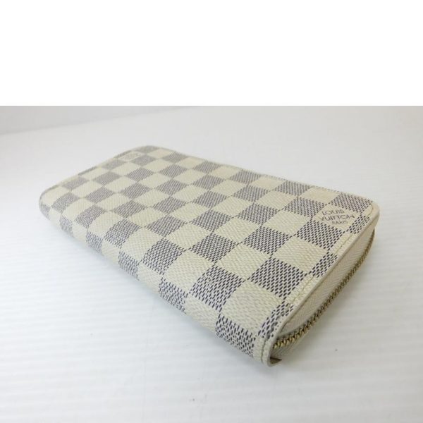 75503 3 Louis Vuitton Zippy Wallet Damier Azur Wallet White