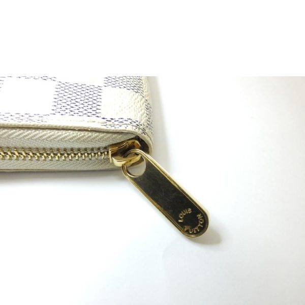 75503 8 Louis Vuitton Zippy Wallet Damier Azur Wallet White