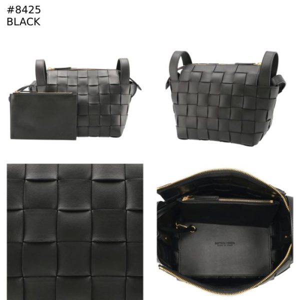 755132vmay1 12 BOTTEGA VENETA Cassette Maxi Intrecciato Bowling Bag Black