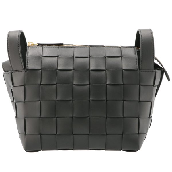 755132vmay1 5 BOTTEGA VENETA Cassette Maxi Intrecciato Bowling Bag Black