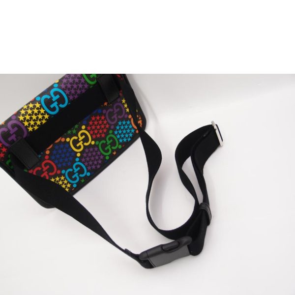 75519 4 Gucci GG Psychedelic Body Bag Black Multicolor