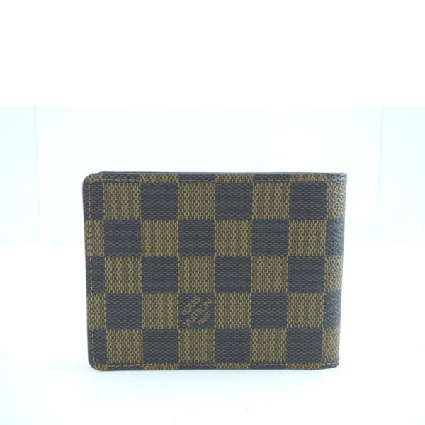 75546 2 Louis Vuitton Portefeuil Multiple Damier Wallet Brown