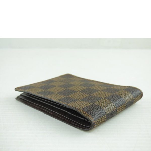 75546 3 Louis Vuitton Portefeuil Multiple Damier Wallet Brown