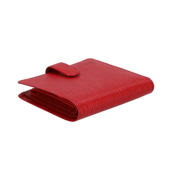 75609 3 Louis Vuitton Portovier Compact Epi Wallet Castilian Red