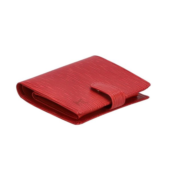 75609 4 Louis Vuitton Portovier Compact Epi Wallet Castilian Red