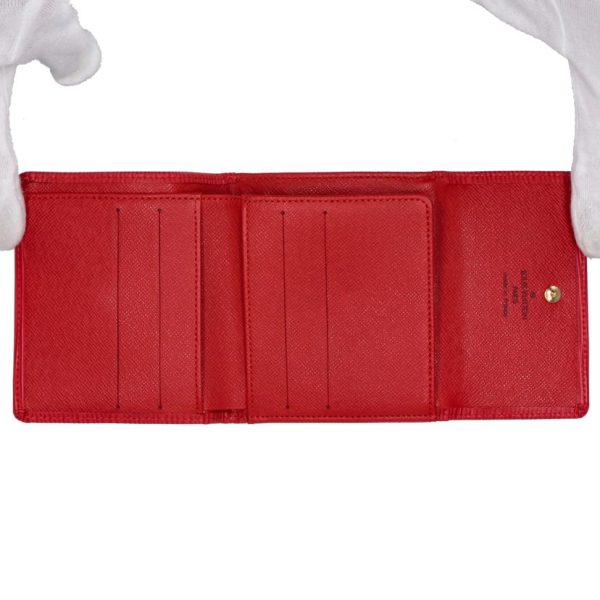 75616 3 Louis Vuitton Elise Epi Wallet Red