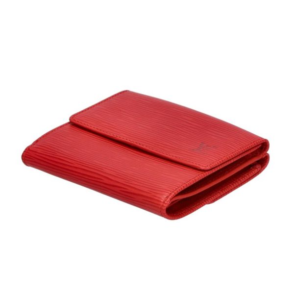 75616 4 Louis Vuitton Elise Epi Wallet Red