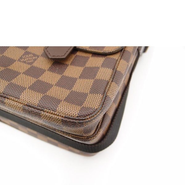 75718 7 Louis Vuitton Broadway Damier Handbag Ebene Brown