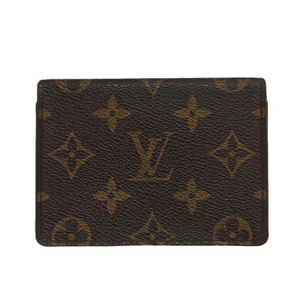 75725 1 Louis Vuitton Vertical Pass Case Monogram Brown