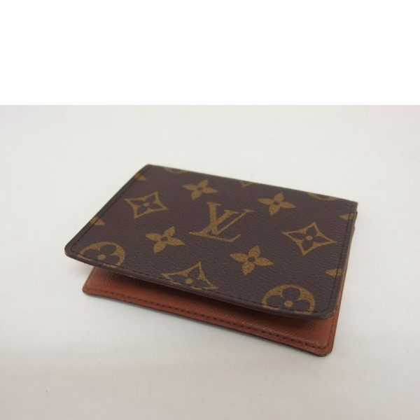 75725 3 Louis Vuitton Vertical Pass Case Monogram Brown