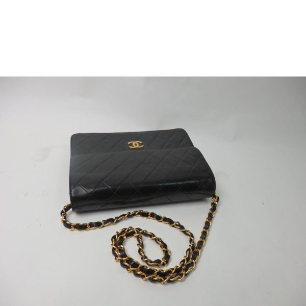 75737 4 Chanel Matelasse Chain Shoulder Black