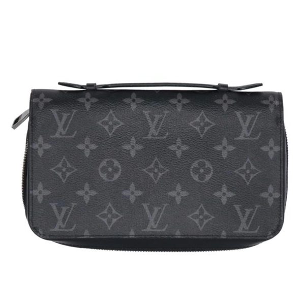 75784 1 Louis Vuitton Zippy XL Monogram Wallet Black