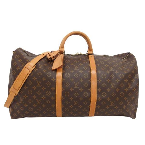 75787 1 Louis Vuitton Keepall Bandouliere 60 Monogram Bag Brown